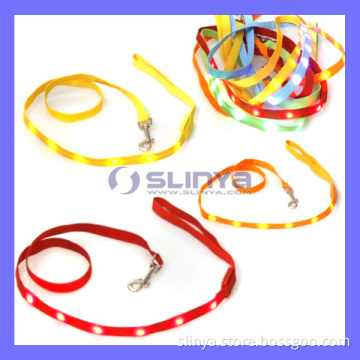 LED Flashing Pet Leash Rope Belt Dog Harness Safety Lead Light Dog Collar